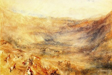 ジョセフ・マロード・ウィリアム・ターナー Painting - メリンゲンのロマンチックなターナーからのブルーニヒ峠